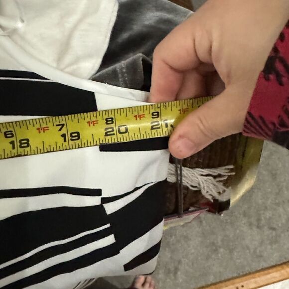 Vince Camuto Sleeveless Shift Dress Summer Splash Black and White Sz 14 NWT - Picture 11 of 12